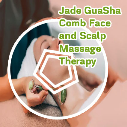 Face massage with roller and gua sha