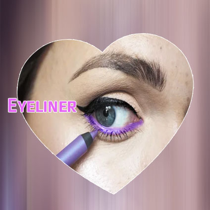Purple eyeliner waterline
