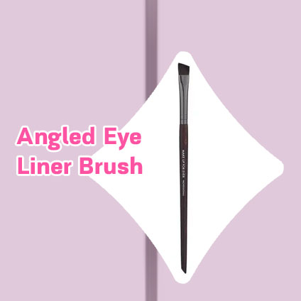 Thin angled eyeliner brush