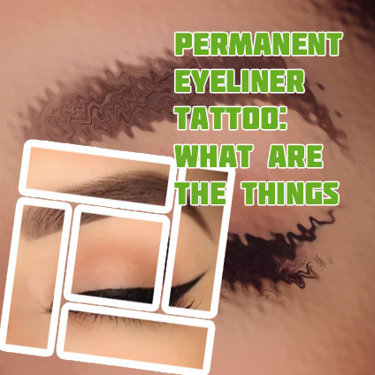 Winged eyeliner permanent makeup